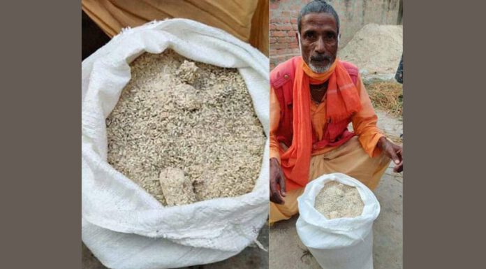 राहतका नाममा उपमहानगरले कुहिएको चामल बाँढेपछि फिर्ता गर्दै स्थानीय वासिन्दाहरु