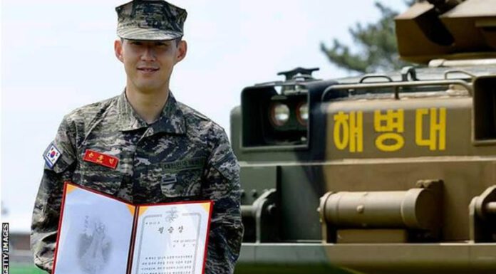 टोटनह्यामका सनले पूरा गरे दक्षिण कोरियामा अनिवार्य सैन्य तालिम