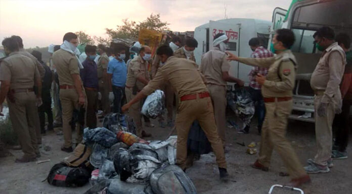 भारतमा ट्रक दुर्घटना, घर फर्कन लागेका २४ मजदुरको मृत्यु