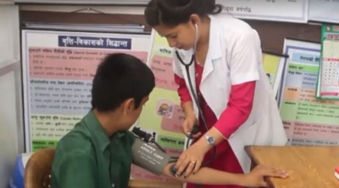 सिन्धुलीका १८ विद्यालयमा नर्सको दरबन्दी, विद्यार्थीले स्वास्थ्य उपचार पाउने