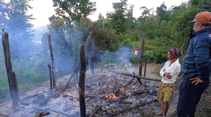 हात्तिसारमा आगलागी हुँदा ४ लाखको क्षति