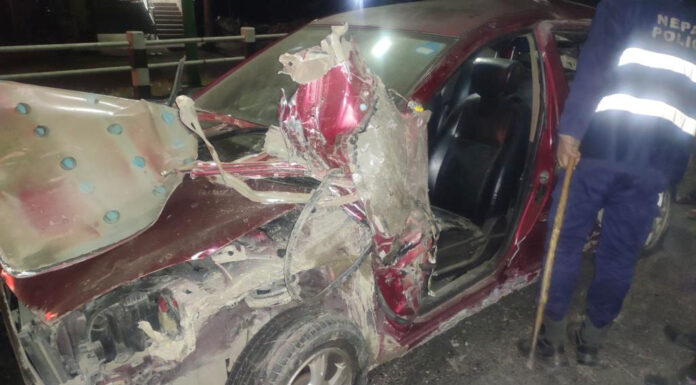 एमाले नेताहरू सवार गाडी सिन्धुलीको चन्दनपुरमा दुर्घटनाहुँदा ४ जना घाइते, सिन्धुली अस्पतालमा उपचार हुँदै