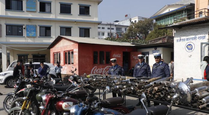 ठूलो आवाज निकाल्ने ३४२ वटा मोटरसाईकल कारवाहीमा