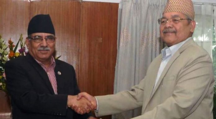 प्रचण्डसँग खुमलटारमा एक घण्टा छलफल गरेर वामदेव फर्किए