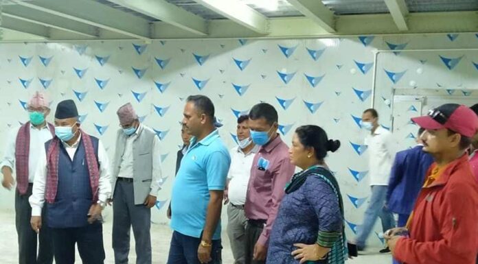 सुनकोशीमा निर्माणाधिन शीतभण्डारणको अनुगमन