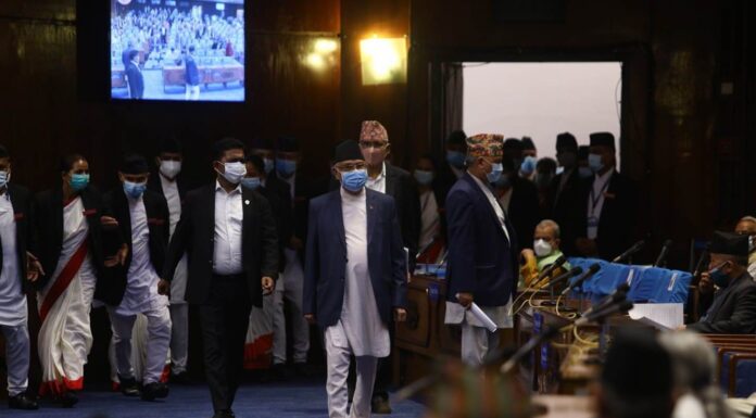 प्रतिनिधिसभाको अवरोध हटाउनेबारे सभामुख र एमालेबीच छलफल