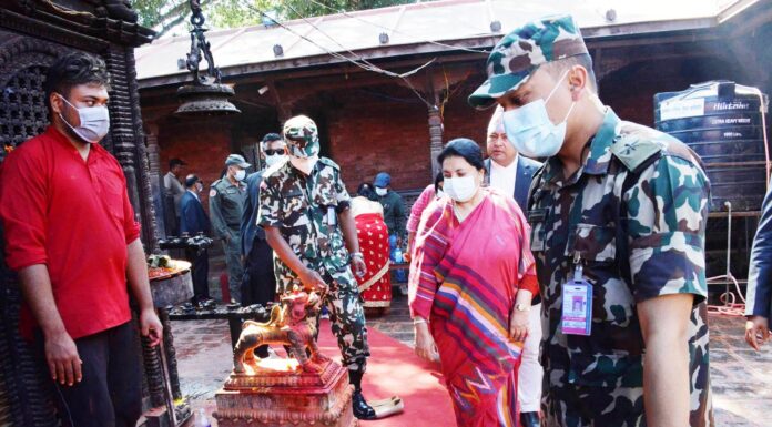 राष्ट्रपतिद्वारा काभ्रेको पलाञ्चोक भगवतीको दर्शन