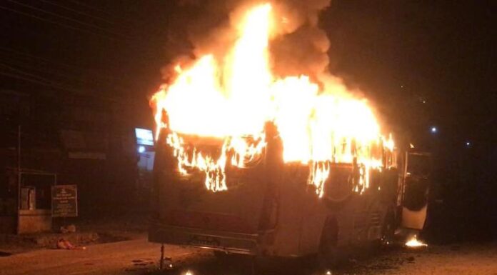 पाँचथरमा आगलागी, तीन घर र ६ पसल जलेर नष्ट