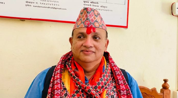 सिन्धुलीमा विकास र सम्वृद्धिको नेतृत्व एमालेको अगुवाइमा मात्रै सम्भव छ: एमाले उम्मेदवार मनोजजंग थापा