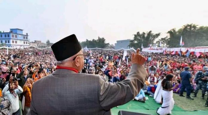 सिन्धुलीको दुधौलीबाट एमाले अध्यक्ष ओलीले भन्नुभयो: देशलाई समृद्ध बनाउने सपना एमालेसँग मात्रै छ (फोटो फिचर)