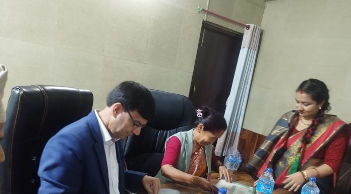 नतिजामुखी कार्यकालागि मन्त्री तामाङ र प्रदेश सचिव बिच करार सम्झौता
